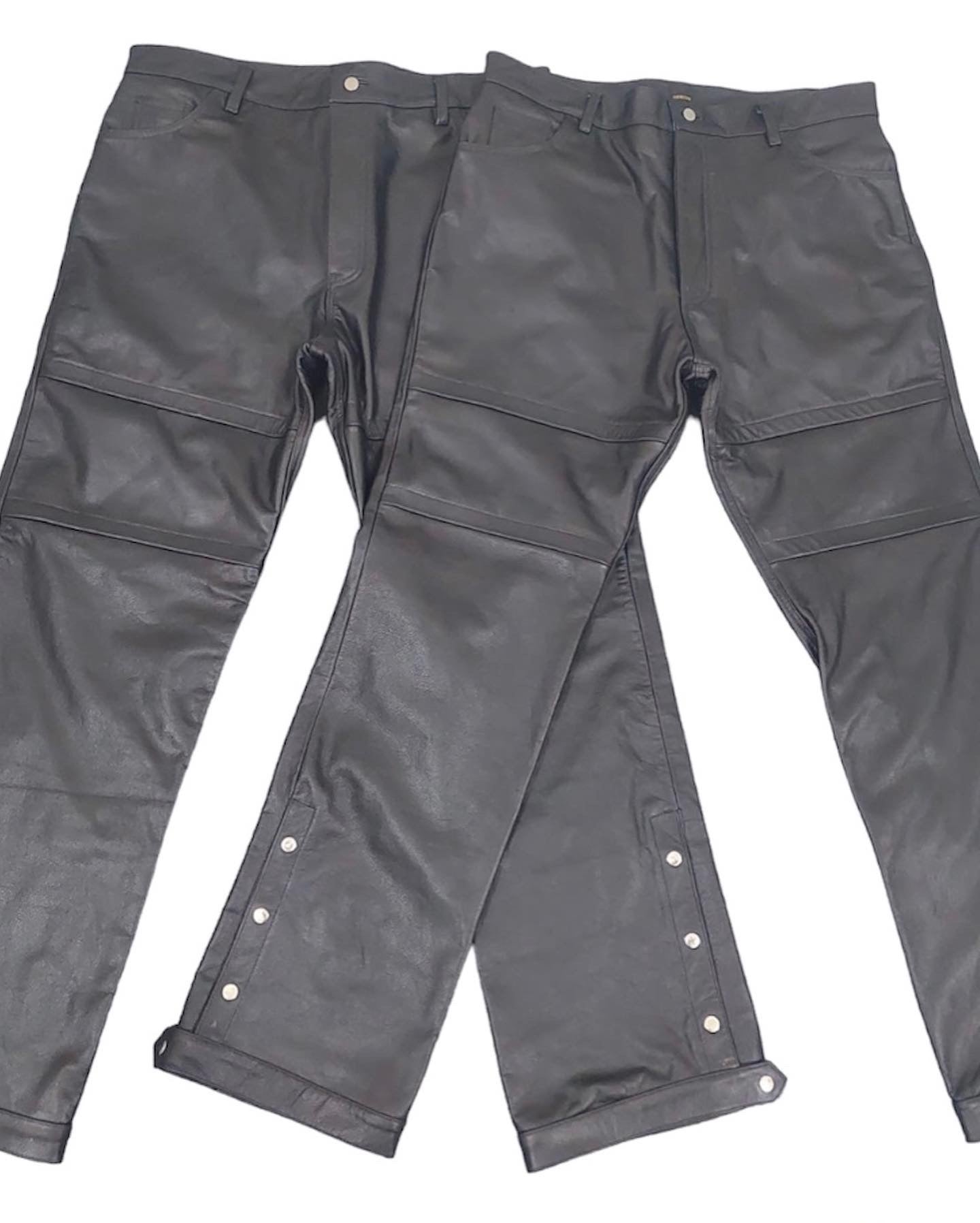 Snḏyt Stacked Leather Pants