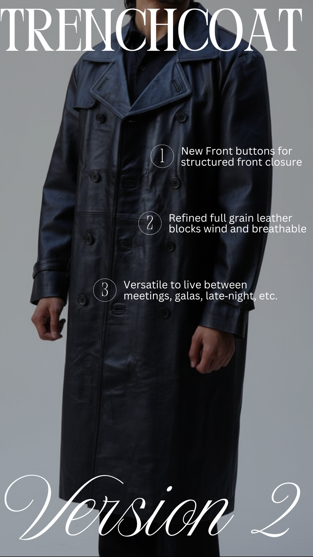 TOIRG Leather Trench Coat II