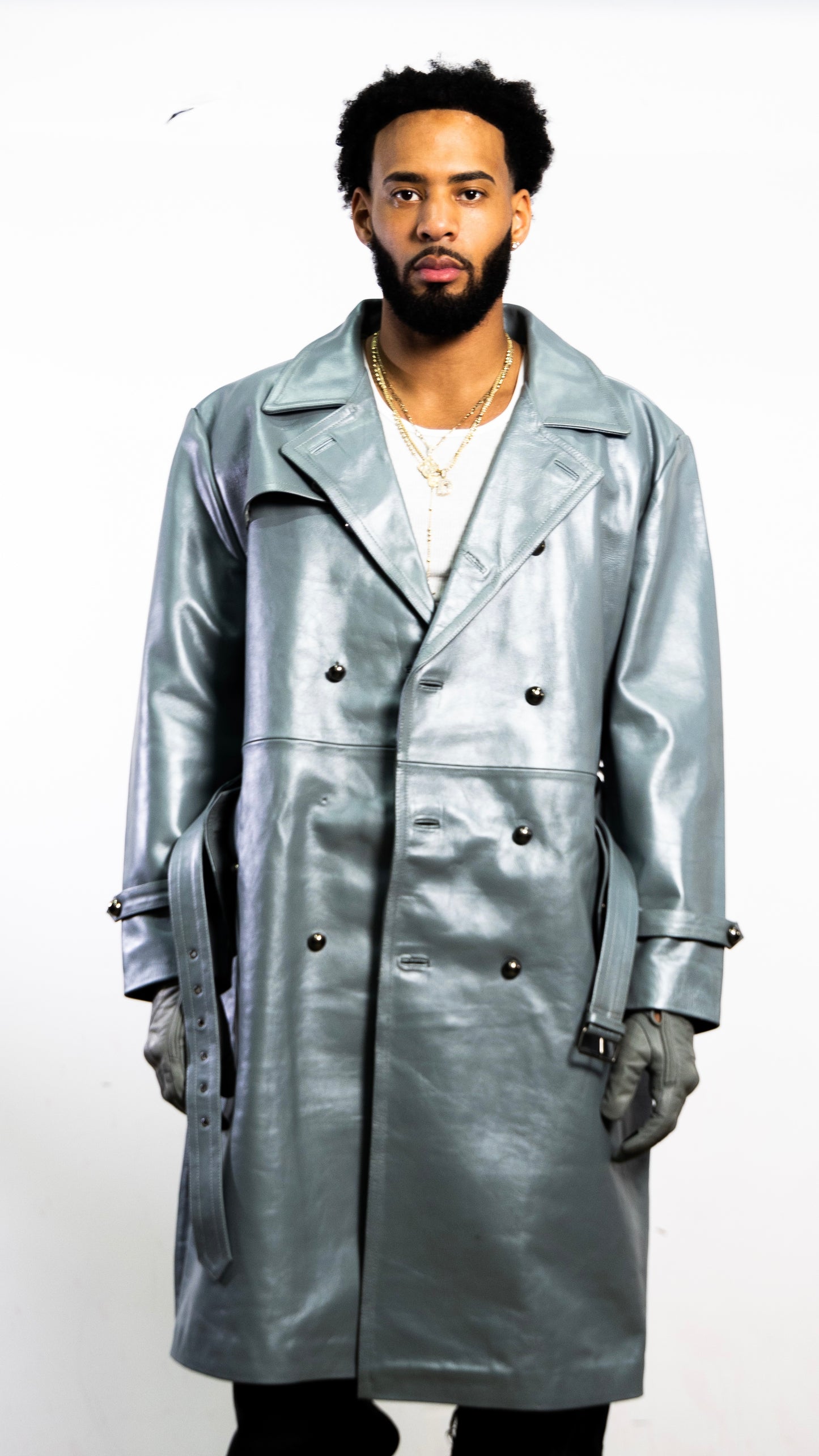 Magnus II Leather Trench Coat