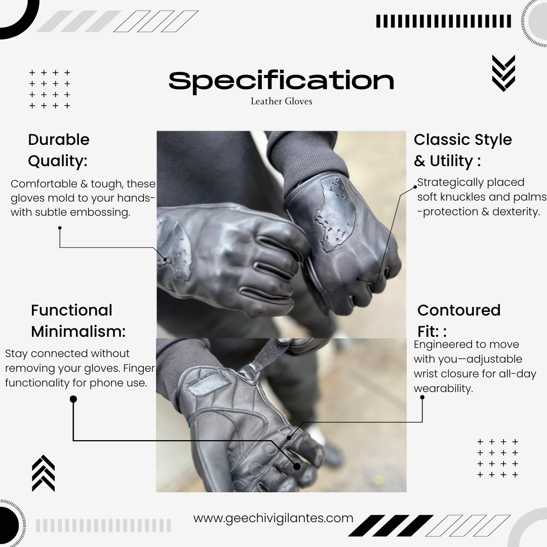 Embossed Leather Gloves