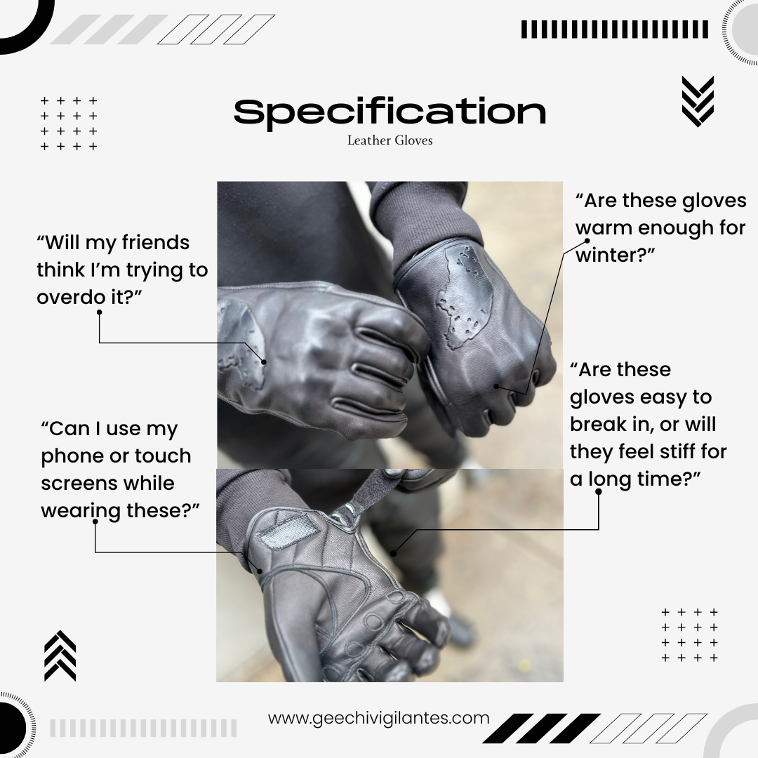 Embossed Leather Gloves