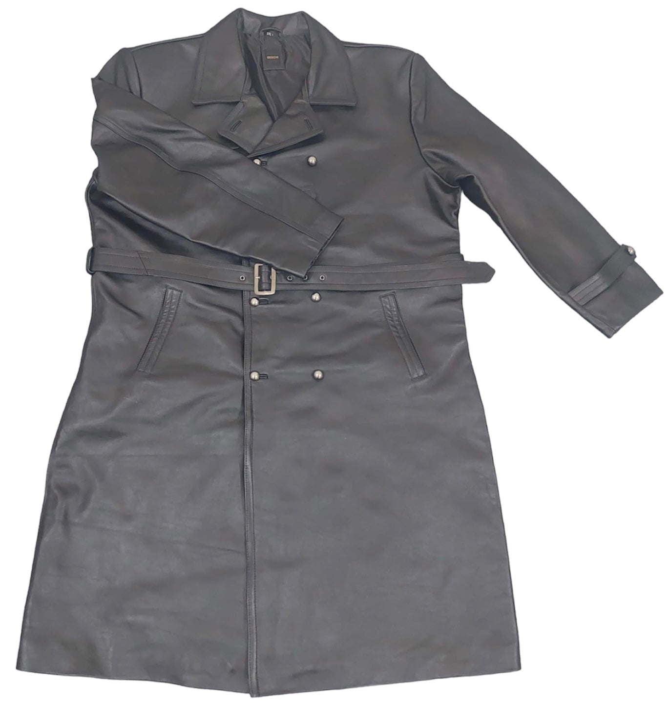 TOIRG Leather Trench Coat