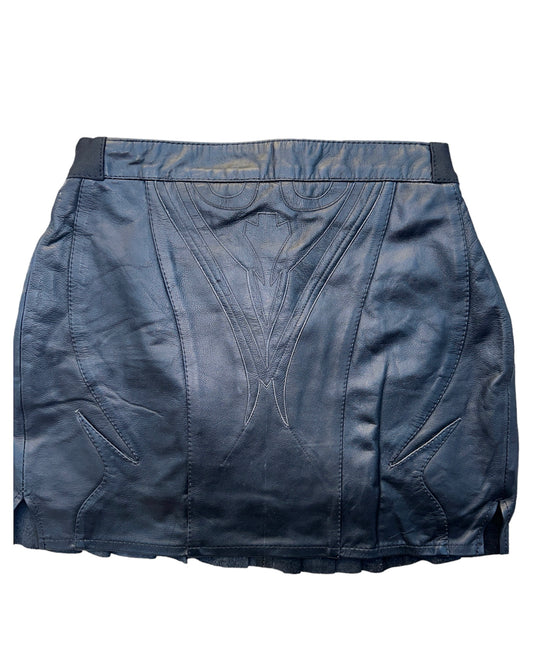 Womens "Thana" Leather Skirt